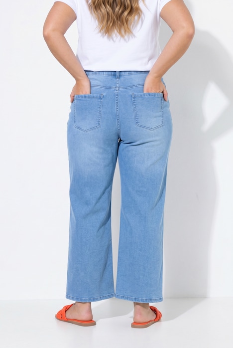 Jeans-Culotte, weites Bein, 5-Pocket
