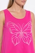 Top, ärmellose A-Linie, Glitzer-Schmetterling