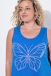 Top, mouwloze A-lijn, glittervlinder