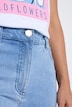 Jeans-Culotte, weites Bein, Glitzersteinchen, 5-Pocket
