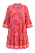 Long tunic, chilli pattern, 3/4 sleeves, flounces