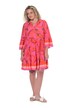 Long tunic, chilli pattern, 3/4 sleeves, flounces
