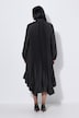 Midi-Plisseekleid, A-Linie, Stehkragen, 3/4-Raglanärmel