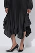 Midi-Plisseekleid, A-Linie, Stehkragen, 3/4-Raglanärmel