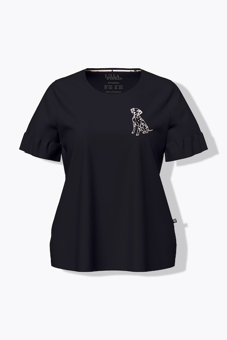 Pyjama, Dalmatiner, Rundhals, Volant-Halbarm