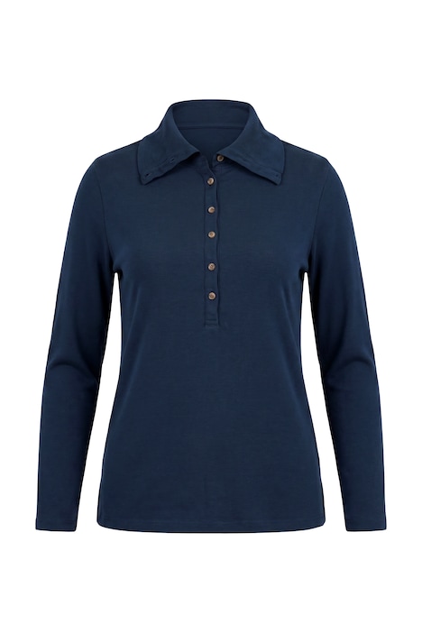 Shirt, Slim, Rollkragen, Langarm, Biobaumwolle