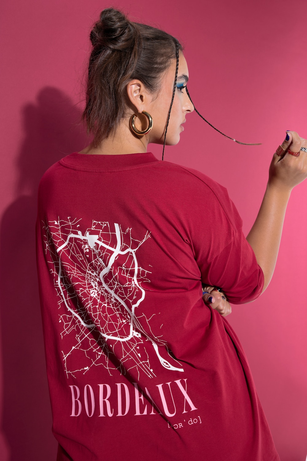 T-Shirt, Oversize Shape, Rückenprint