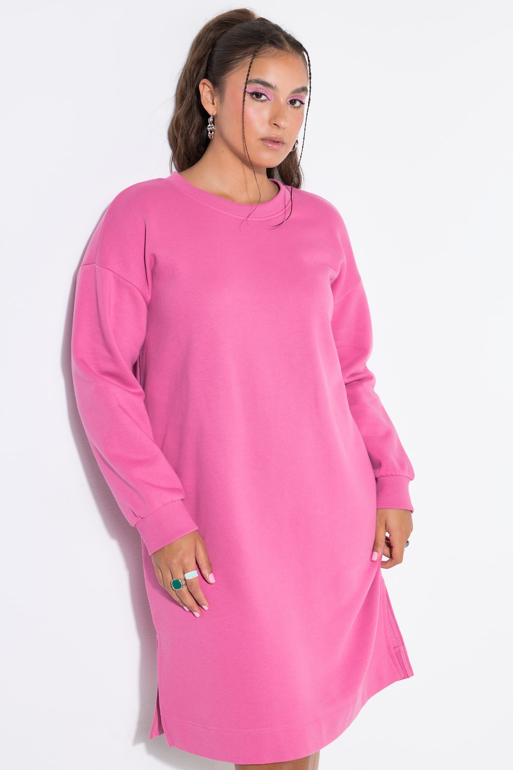 Sweatkleid, oversized, weiter Ballon-Langarm
