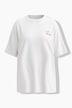 T-shirt, oversized vorm, opdruk achter meisjesdiner