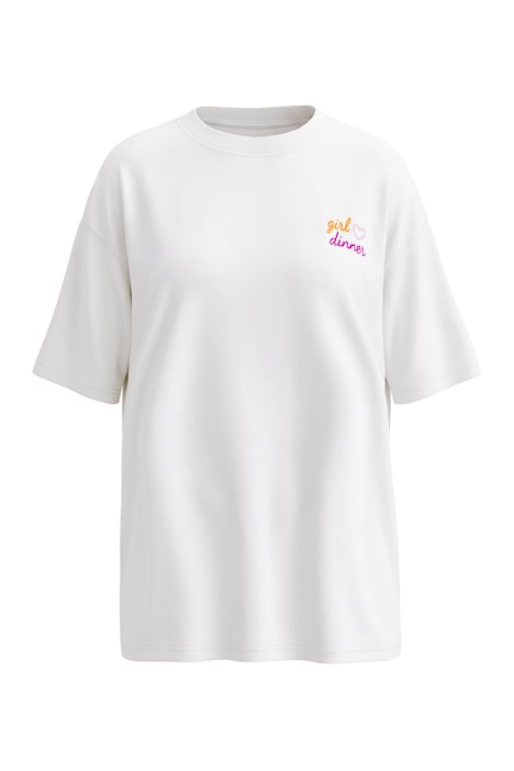 T-Shirt, Oversize Shape, Girl Dinner Rückenprint