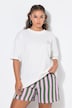T-shirt, oversized vorm, opdruk achter meisjesdiner
