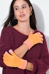 Handschuhe, Feinstrick, Ripp-Krempe