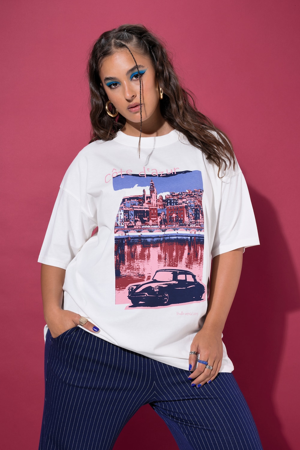 T-shirt, oversized vorm, Cote d'Azur