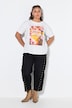 T-shirt, oversized vorm, bloemen/statement