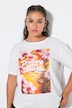 T-shirt, oversized vorm, bloemen/statement