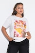 T-shirt, oversized vorm, bloemen/statement