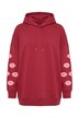Hoodie, Oversize Shape, Kisses, Kapuzensweater