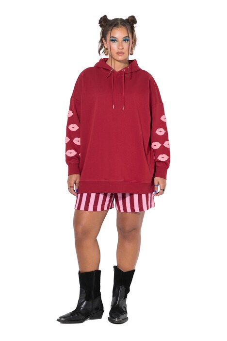 Hoodie, Oversize Shape, Kisses, Kapuzensweater