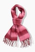 Strickschal, 2 farbige Streifen, Fransen