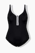 Badeanzug, ohne Softcups, Herzausschnitt, Zipper