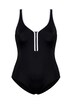 Badeanzug, ohne Softcups, Herzausschnitt, Zipper