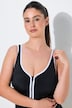 Badeanzug, ohne Softcups, Herzausschnitt, Zipper