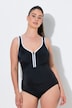 Badeanzug, ohne Softcups, Herzausschnitt, Zipper