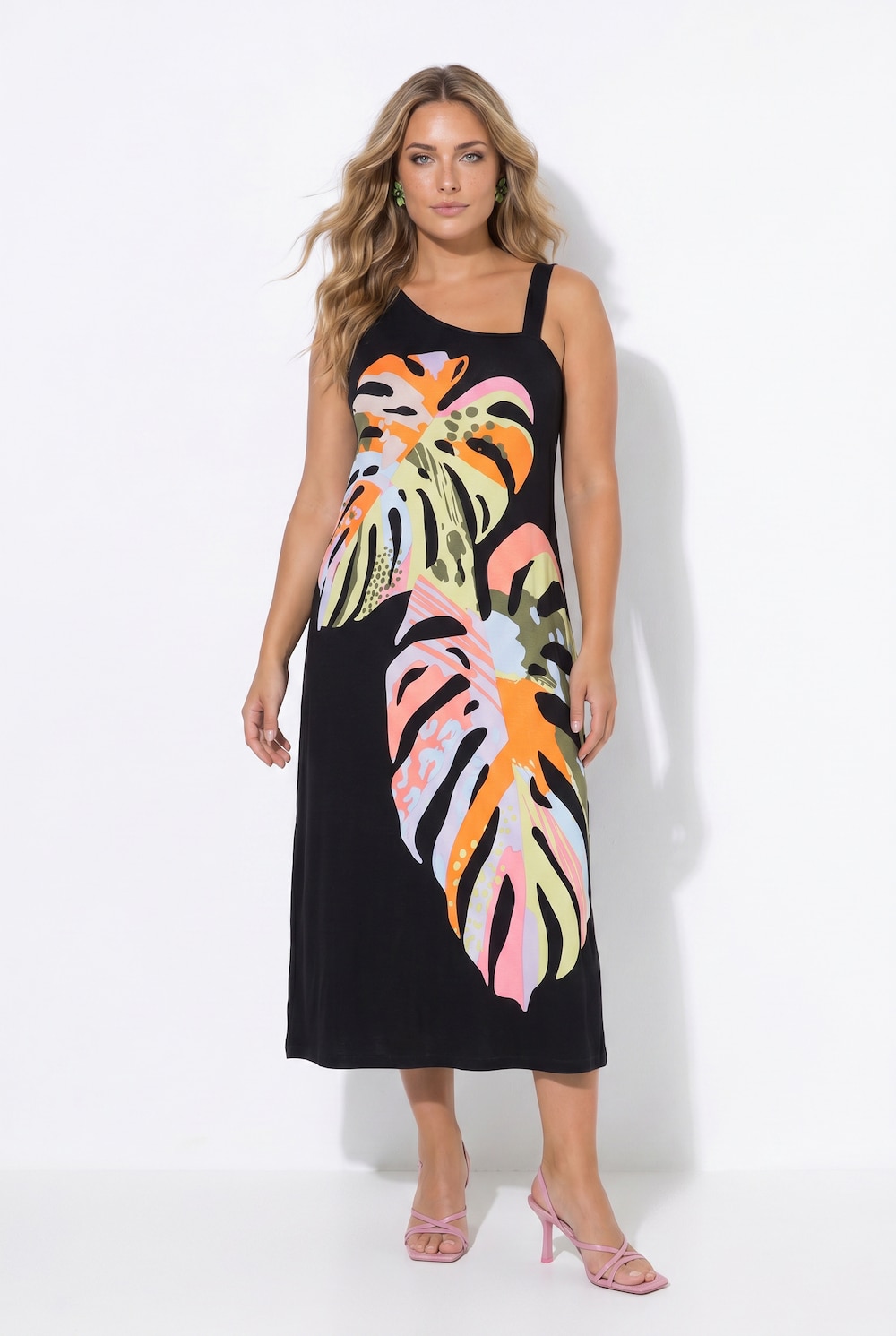 Maxi-Jerseykleid, ärmellose A-Linie, OneShoulder