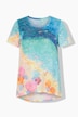 Longshirt, A-Linie, Glitzersteinchen, Strandmotiv