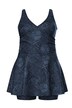 Badekleid, Schlangenmuster, Softcups, Shorts