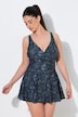 Badekleid, Schlangenmuster, Softcups, Shorts