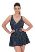 Badekleid, Schlangenmuster, Softcups, Shorts