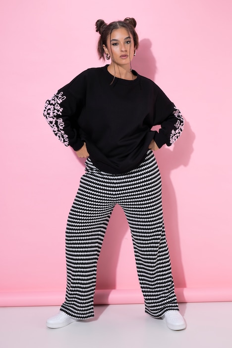 Sweatshirt, Oversize Shape, Langarm-Stickerei