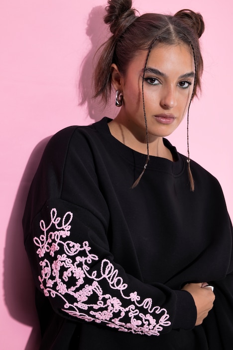 Sweatshirt, Oversize Shape, Langarm-Stickerei