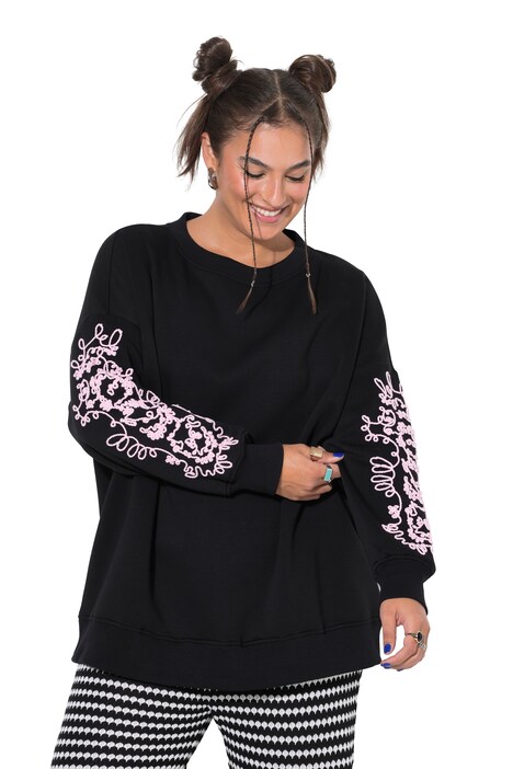 Sweatshirt, Oversize Shape, Langarm-Stickerei