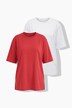 T-shirts, set van 2, ronde hals, korte mouwen
