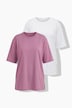 T-shirts, set van 2, ronde hals, korte mouwen