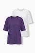 T-Shirts, 2er-Pack, Rundhals, Halbarm