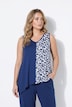 Longtop, A-Linie, halb mit Herz-Muster, Zipfelsaum
