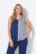 Longtop, A-Linie, halb mit Herz-Muster, Zipfelsaum