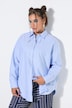 Hemdbluse, oversized, Langarm, gerundeter Saum