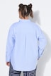 Hemdbluse, oversized, Langarm, gerundeter Saum