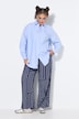 Hemdbluse, oversized, Langarm, gerundeter Saum