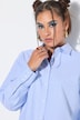 Hemdbluse, oversized, Langarm, gerundeter Saum