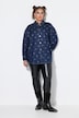 Jeanshemd, oversized, Glitzer-Herzen, Langarm