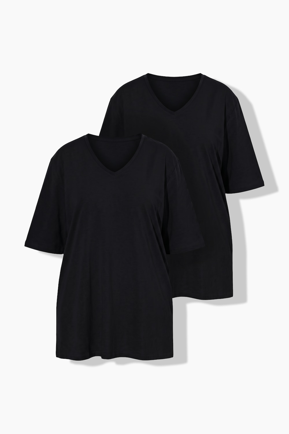 T-Shirt, 2er-Pack, V-Ausschnitt, Halbarm