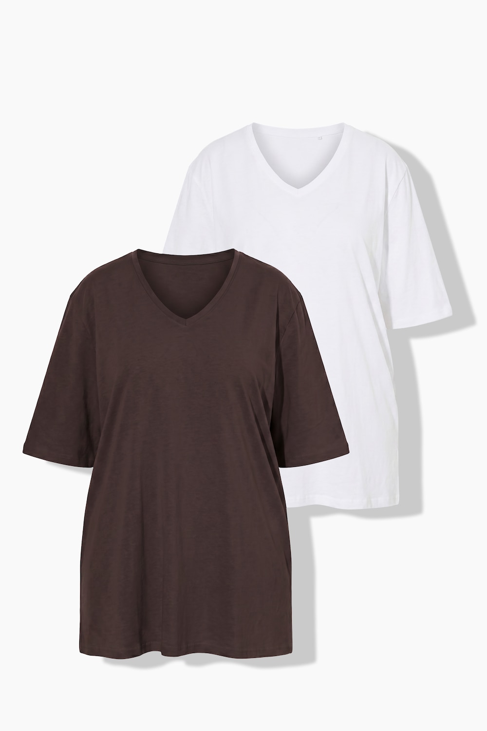 T-Shirt, 2er-Pack, V-Ausschnitt, Halbarm