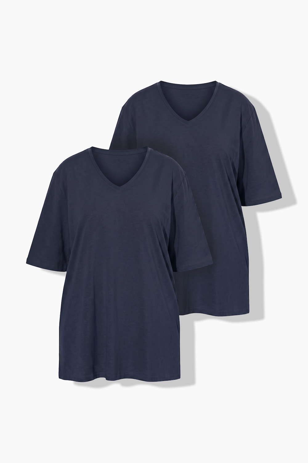 T-Shirt, 2er-Pack, V-Ausschnitt, Halbarm