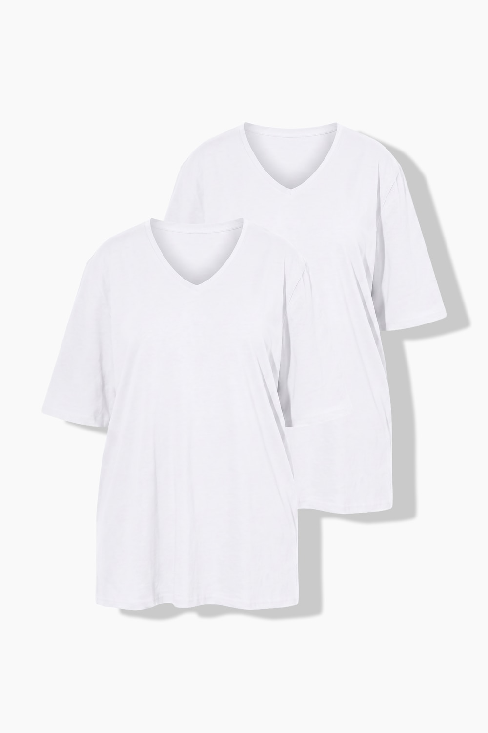 T-Shirt, 2er-Pack, V-Ausschnitt, Halbarm