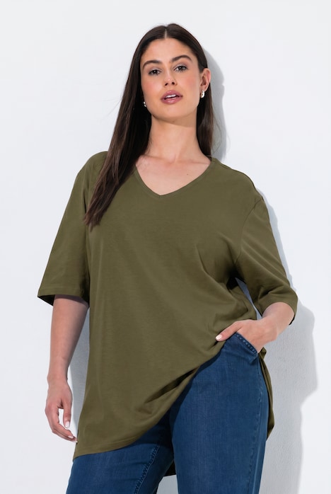 T-Shirt, 2er-Pack, V-Ausschnitt, Halbarm